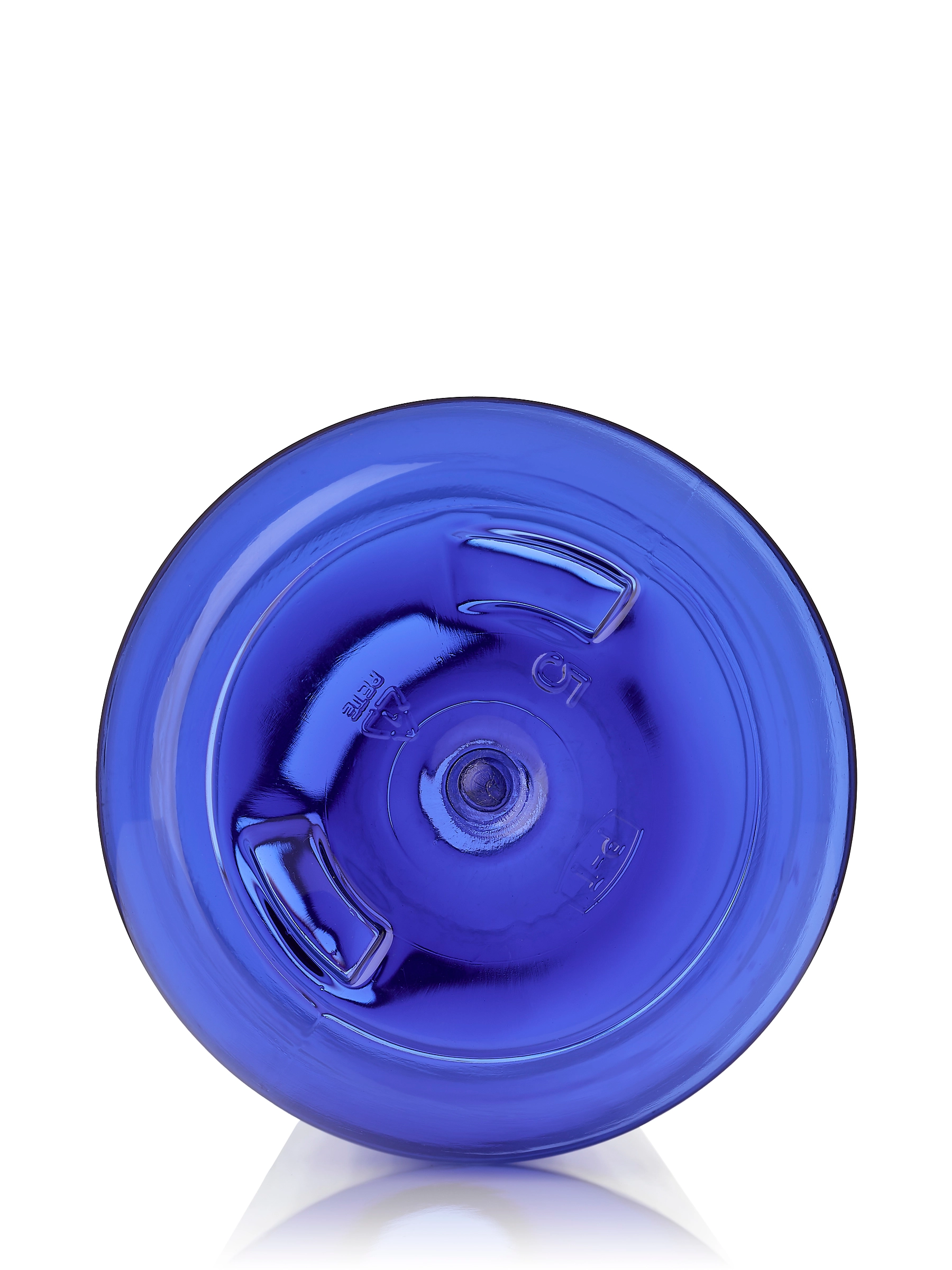 12 oz Cobalt Blue PET Plastic Boston Round Bottle – b1267bl