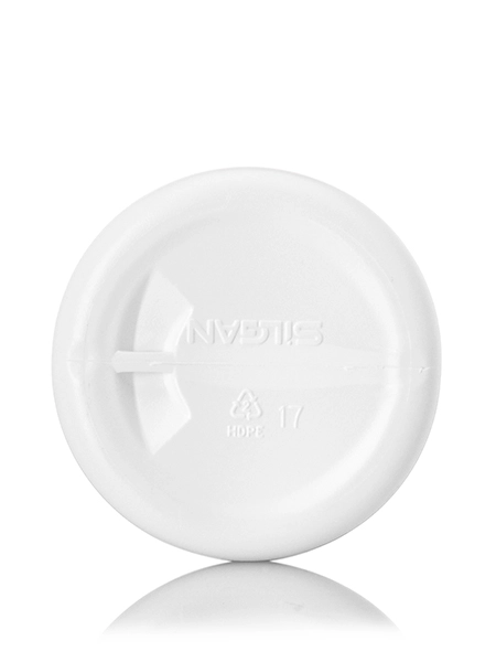 16 oz White HDPE Plastic Imperial Round Bottle – B1270WH