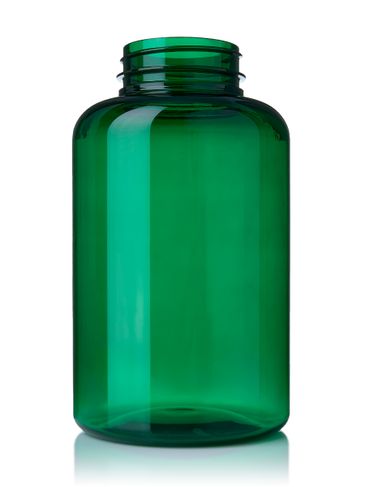 500 cc green PET plastic pill packer bottle with 45-400 neck finish