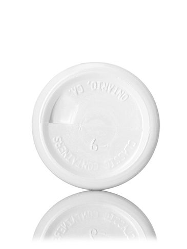 1 oz white LDPE plastic cylinder round bottle with 20-410 neck finish