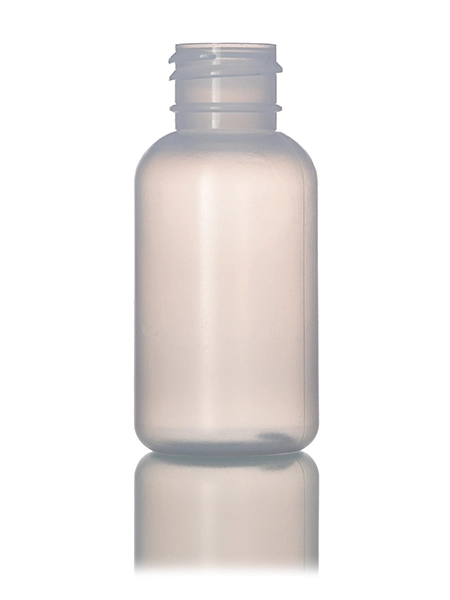 1 oz Natural-Colored LDPE Plastic Boston Round Bottle – B1283NT