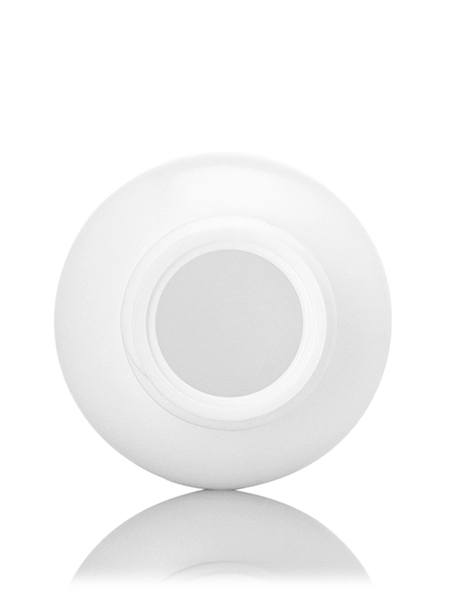 1 oz White HDPE Plastic Boston Round Bottle – B1284WH