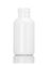 1 oz white HDPE plastic boston round bottle with 20-410 neck finish