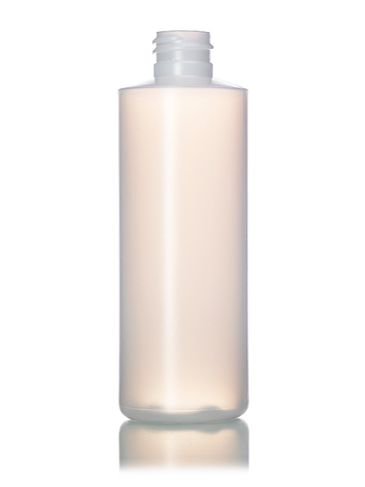 4 oz natural-colored HDPE plastic cylinder round bottle with 20-410 neck finish