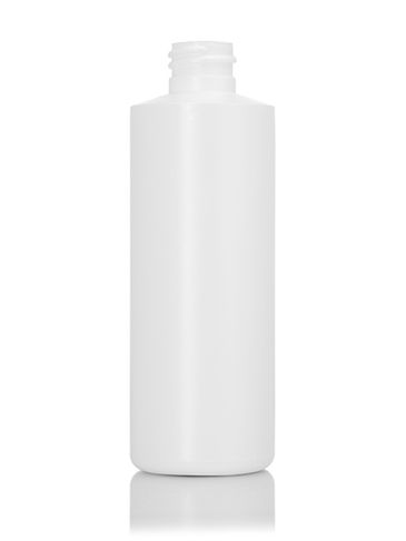 4 oz white HDPE plastic cylinder round bottle with 20-410 neck finish