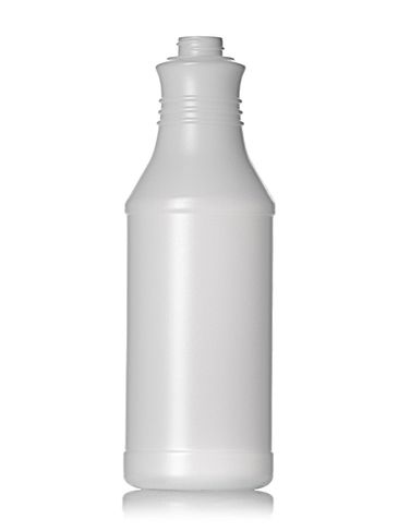 32 oz natural-colored HDPE plastic sprayer bottle with 28-400 neck finish