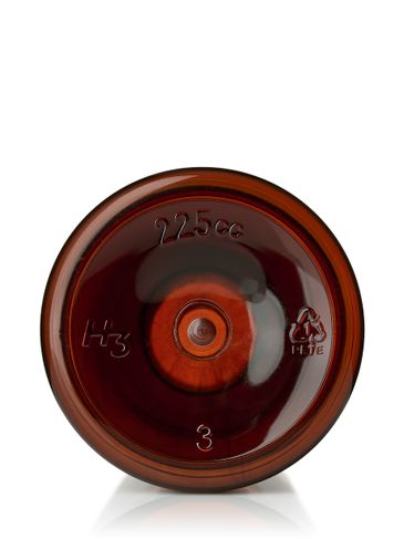 225 cc amber PET plastic pill packer bottle with 45-400 neck finish
