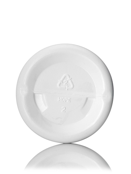 8 oz White HDPE Plastic Diamond Round Bottle – B1357WH