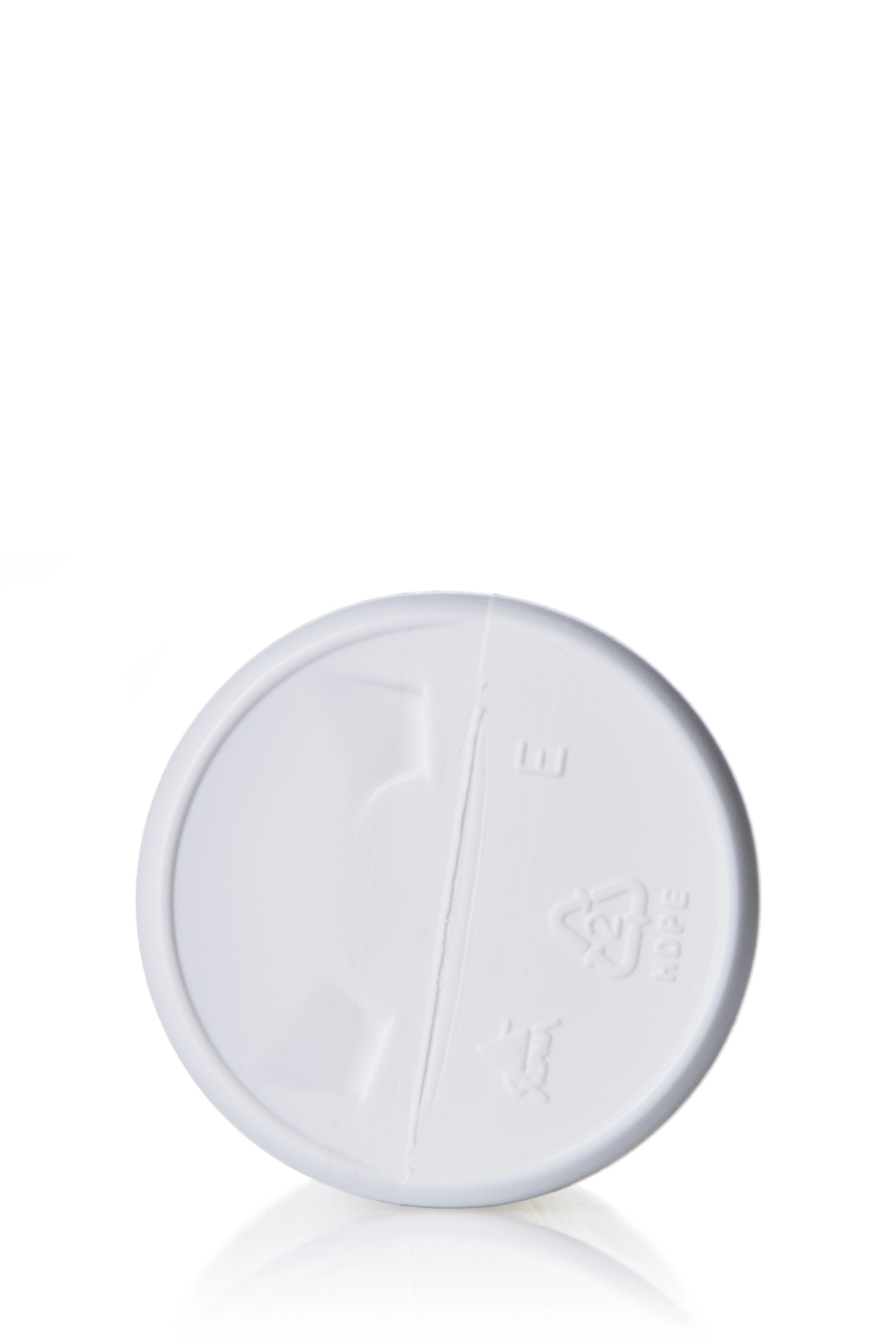 8 oz White HDPE Plastic Cosmo Round Bottle – B1359WH