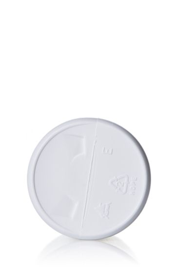 8 oz white HDPE plastic cosmo round bottle with 24-410 neck finish