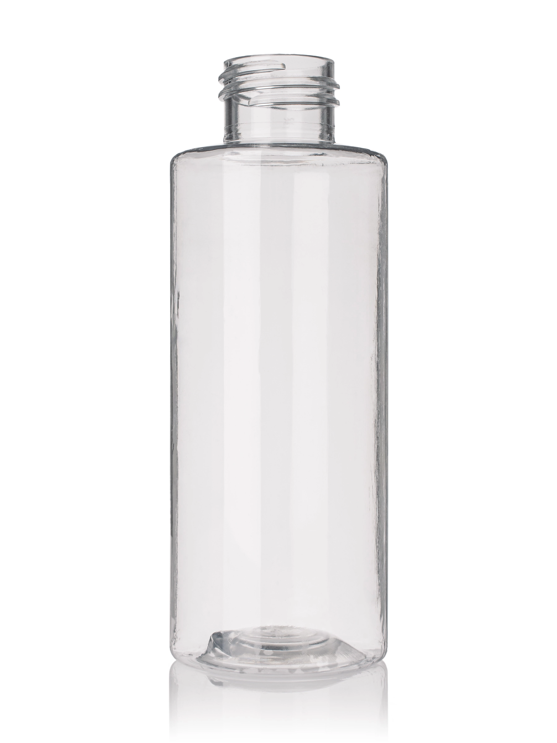 4 oz Clear PET Plastic Cylinder Round Bottle – B136CL