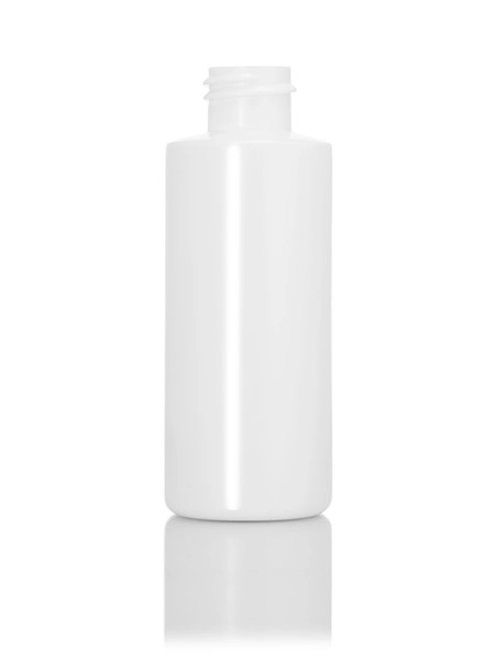2 oz White HDPE Plastic Cylinder Round Bottle – B1382WH