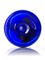 4 oz cobalt blue PET plastic boston round bottle with 24-400 neck finish