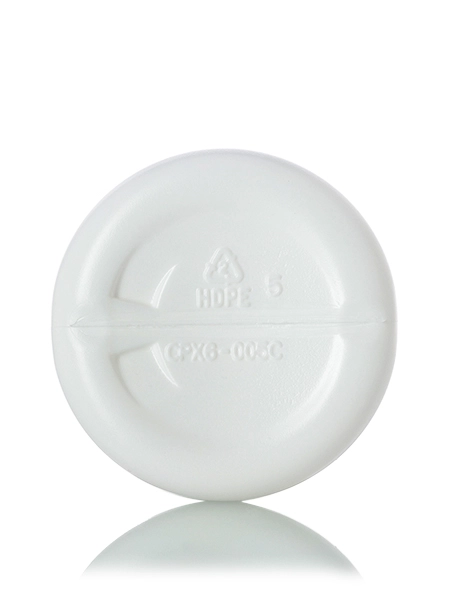 8 oz White HDPE Plastic Imperial Round Bottle – B1398WH