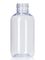 100 mL (3 oz) clear PET plastic boston round bottle with 24-410 neck finish