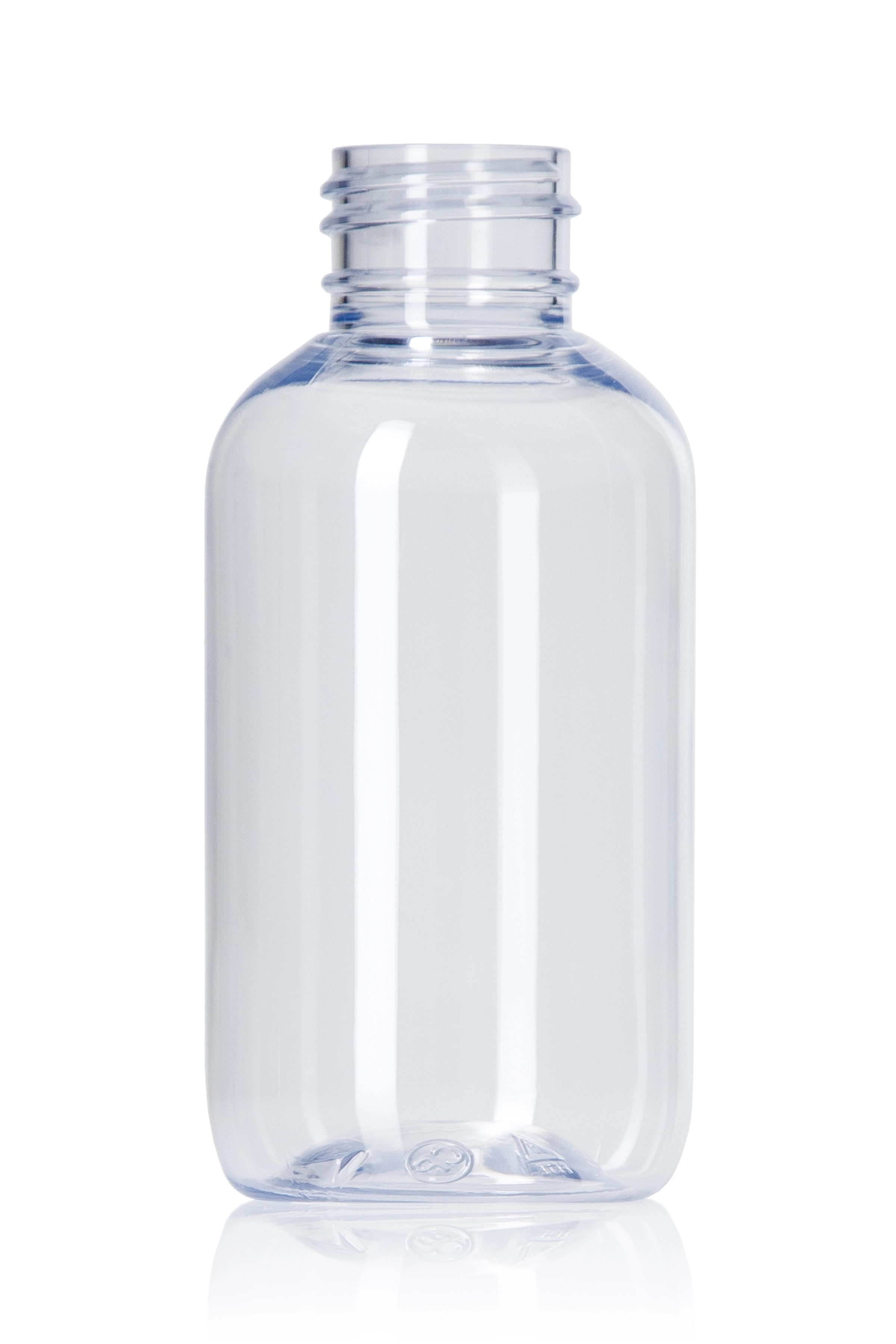 100 ml (3 Oz) Clear PET Plastic Boston Round Bottle – B1400CL