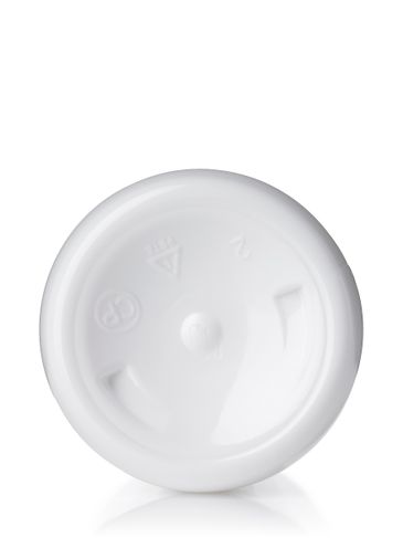 100 mL (3 oz) white PET plastic boston round bottle with 24-410 neck finish