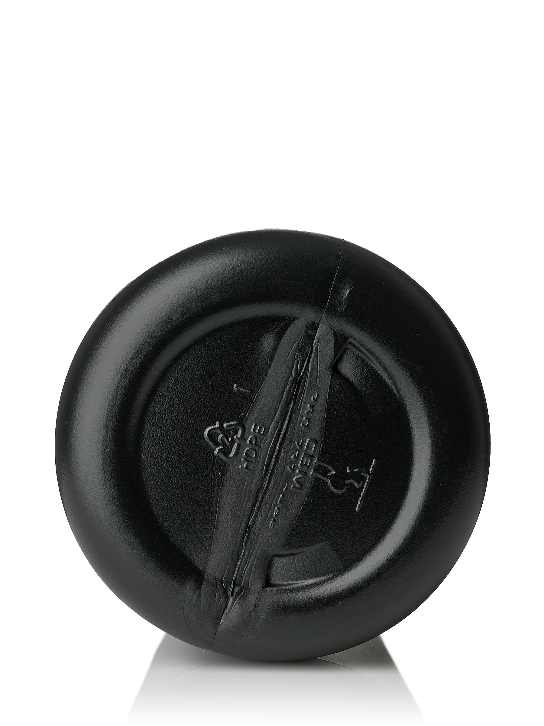32 oz Black HDPE Plastic 100 Gram Boston Round Buttress Bottle – B1401BK
