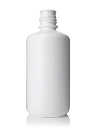 32 oz white HDPE plastic 100 gram boston round buttress bottle with 38-430 neck finish