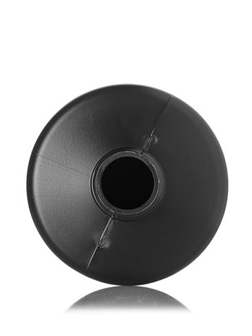 32 oz black HDPE plastic cylinder round bottle with 28-410 neck finish