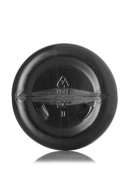 32 oz Black HDPE Plastic Cylinder Round Bottle – B142BK