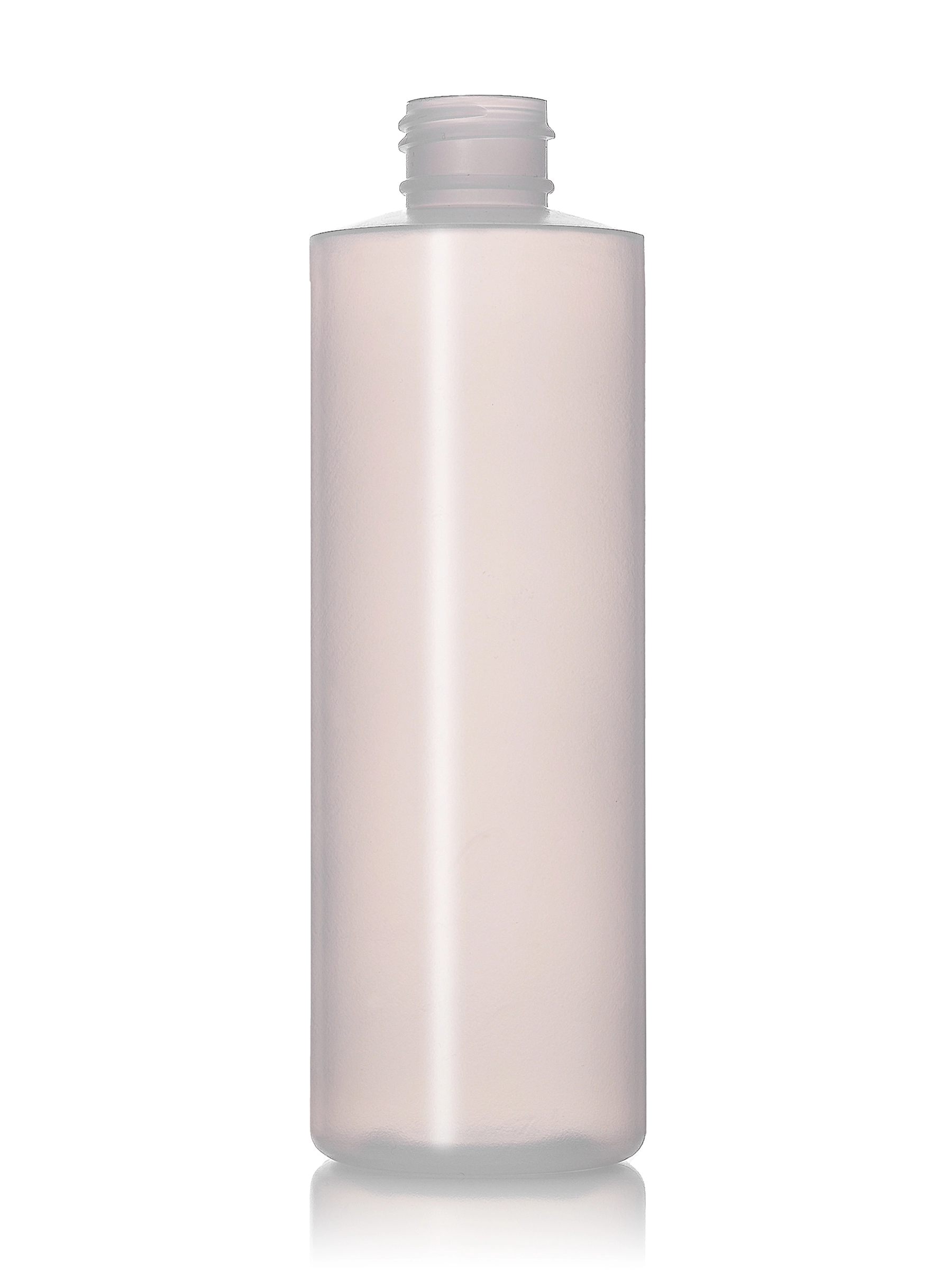 8 oz Natural-Colored LDPE Plastic Cylinder Round Bottle – B1474NT