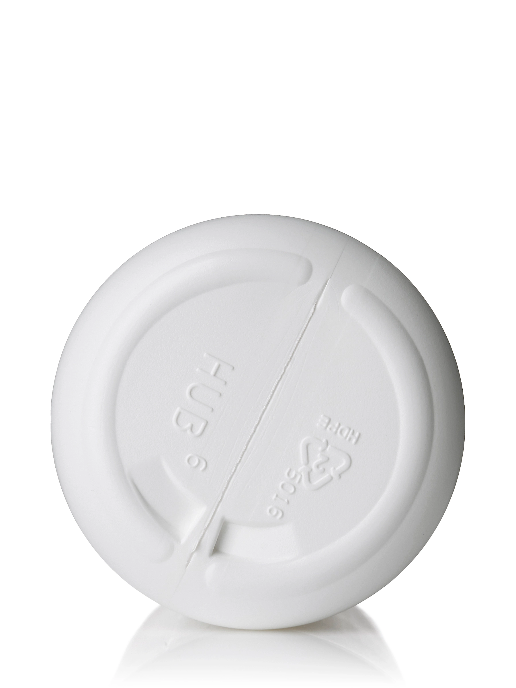 16 oz White HDPE Plastic Tall Boston Round Bottle – B15146WH