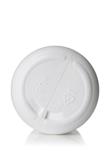 16 oz white HDPE plastic tall boston round bottle with 28-410 neck finish (32 grams)