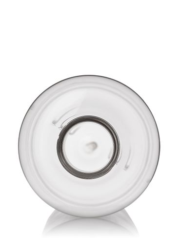 16 oz clear PET plastic boston round bottle with 28-410 neck finish