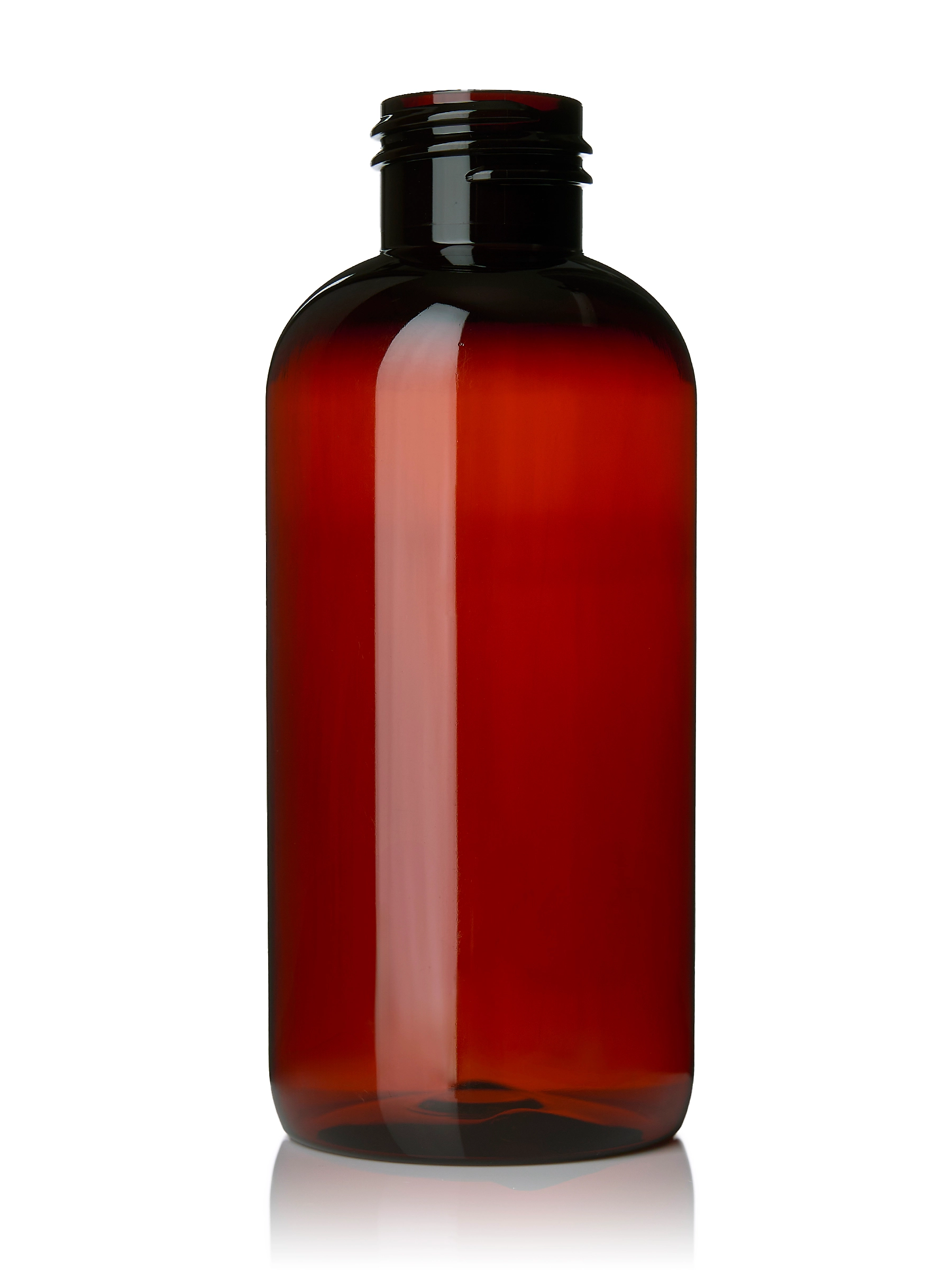 4 oz Amber PET Plastic Boston Round Bottle – B1575AM