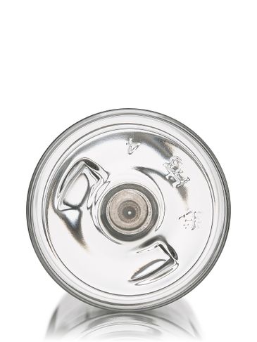 4 oz clear PET plastic boston round bottle with 24-410 neck finish