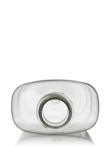 500 mL clear 100% PCR PET plastic metric oblong bottle with 28-400 neck finish