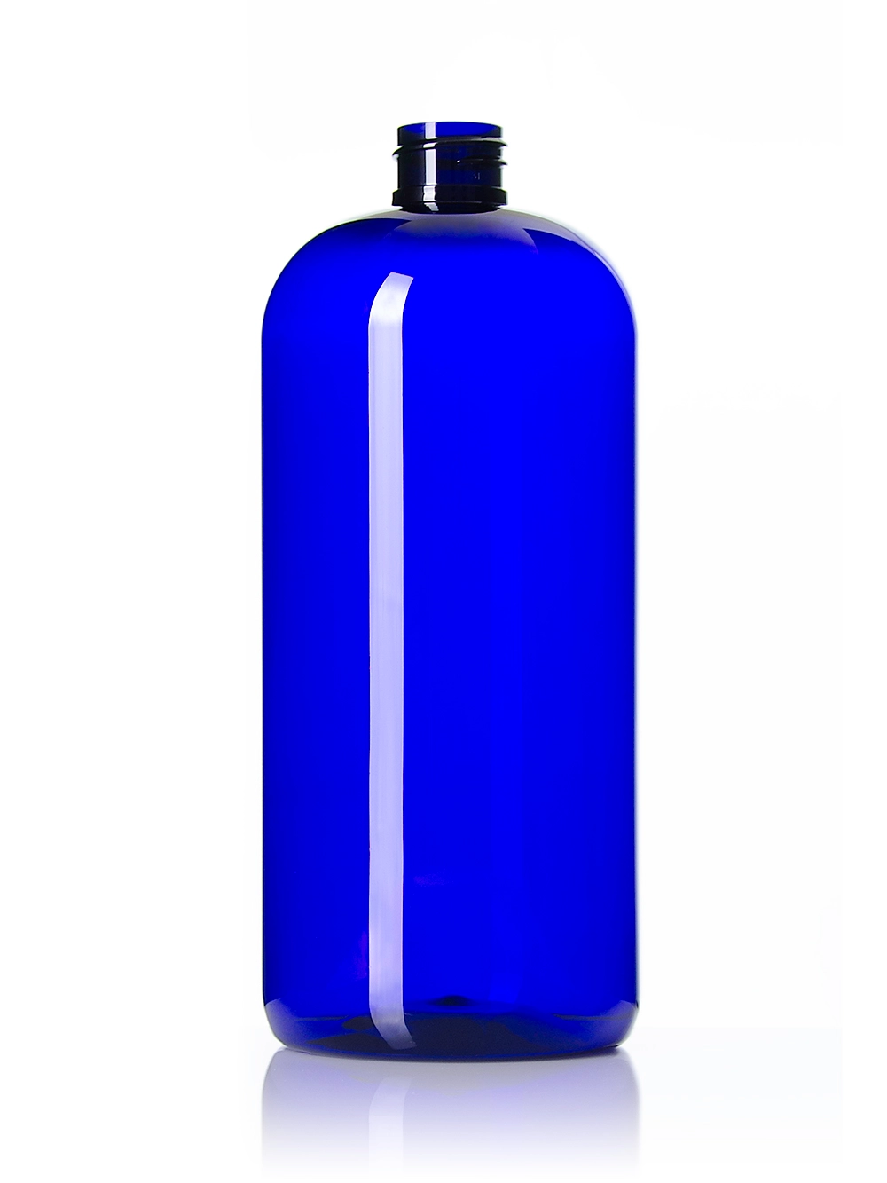32 oz Cobalt Blue PET Plastic Boston Round Bottle – B1600BL