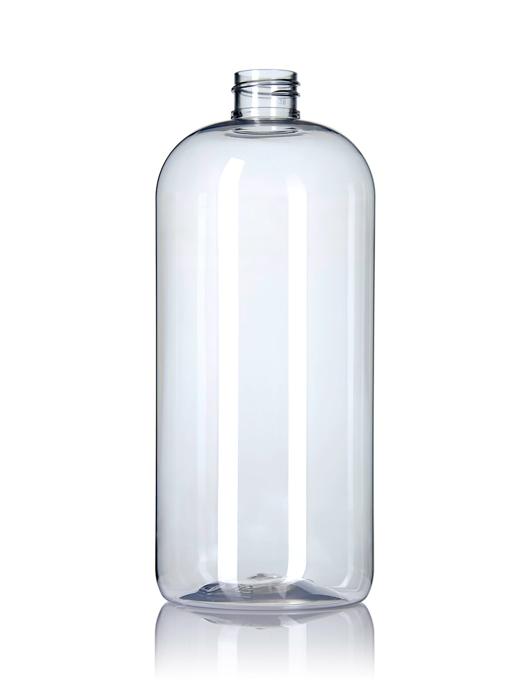 32 oz Clear PET Plastic Boston Round Bottle – B1600CL