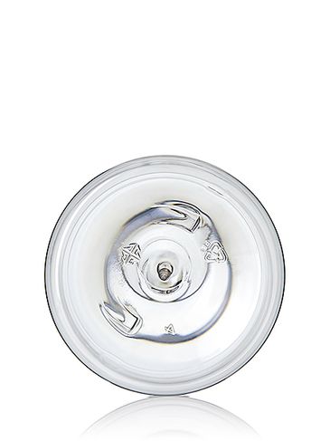 32 oz clear PET plastic boston round bottle with 28-410 neck finish