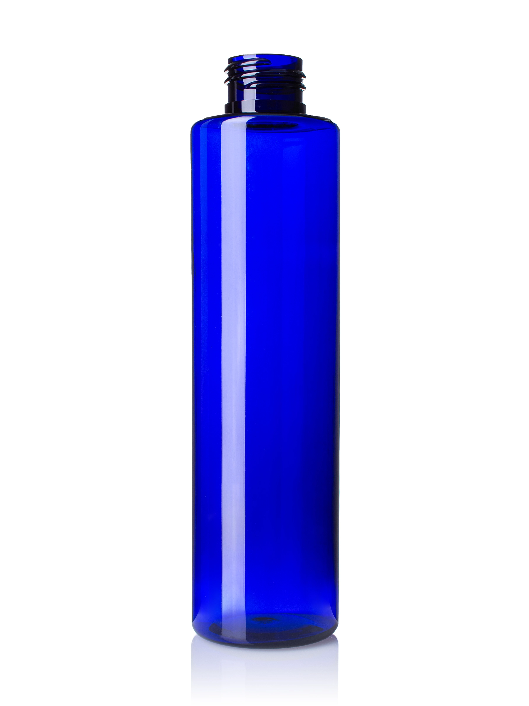 6 oz Cobalt Blue PET Plastic Slim Cylinder Round Bottle – B160BL