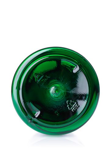 6 oz green PET plastic slim cylinder round bottle with 24-410 neck finish