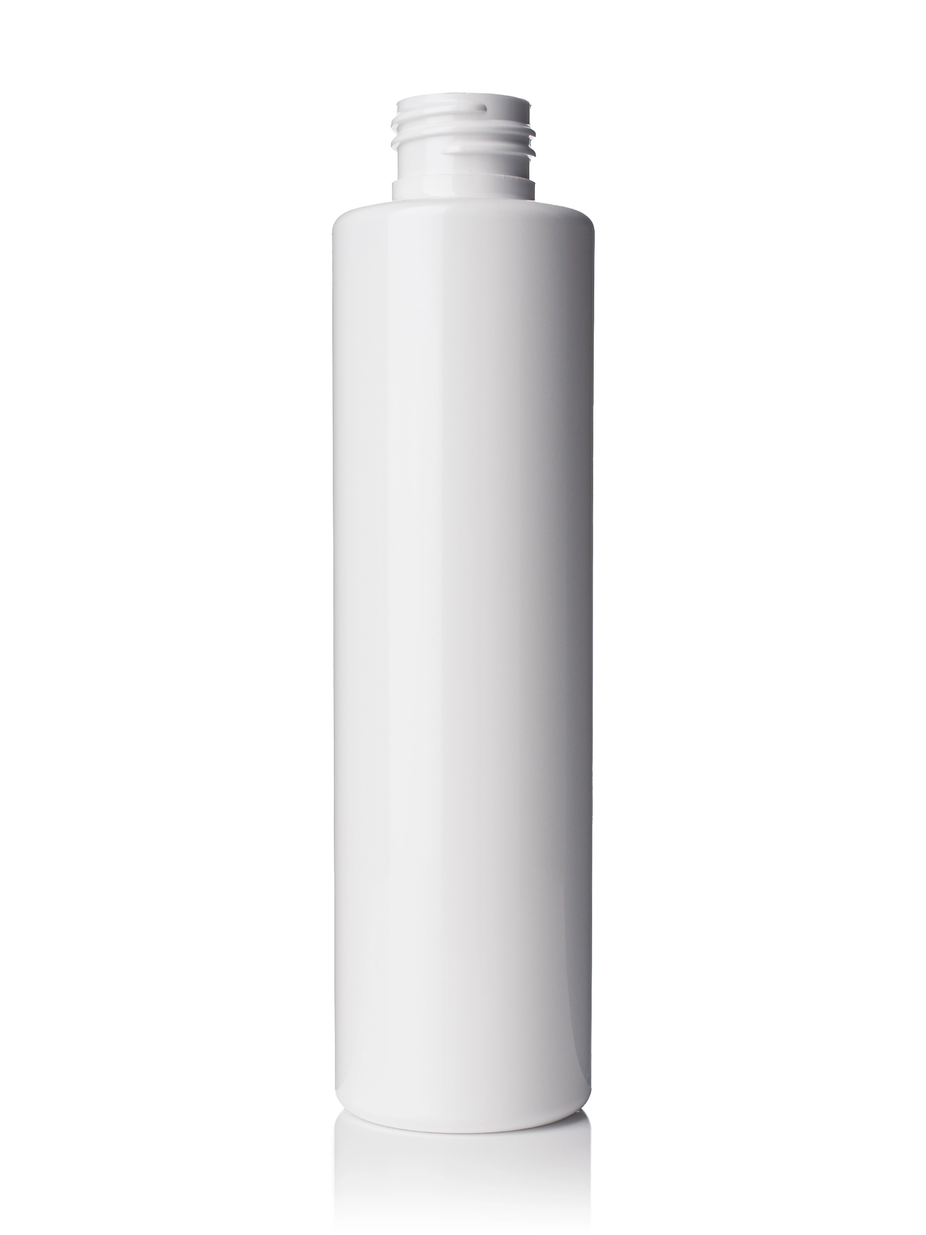6 oz White PET Plastic Slim Cylinder Round Bottle – B160WH