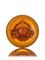 4 oz light amber PET plastic bullet round bottle with 20-410 neck finish