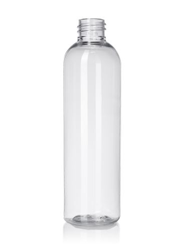 4 oz clear PET plastic cosmo round bottle with 20-410 neck finish