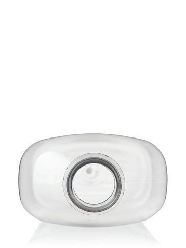 500 mL clear PET plastic metric oblong bottle with 28-400 neck finish