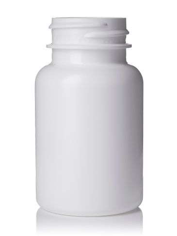 75 cc white HDPE plastic pill packer bottle with 33-400 neck finish