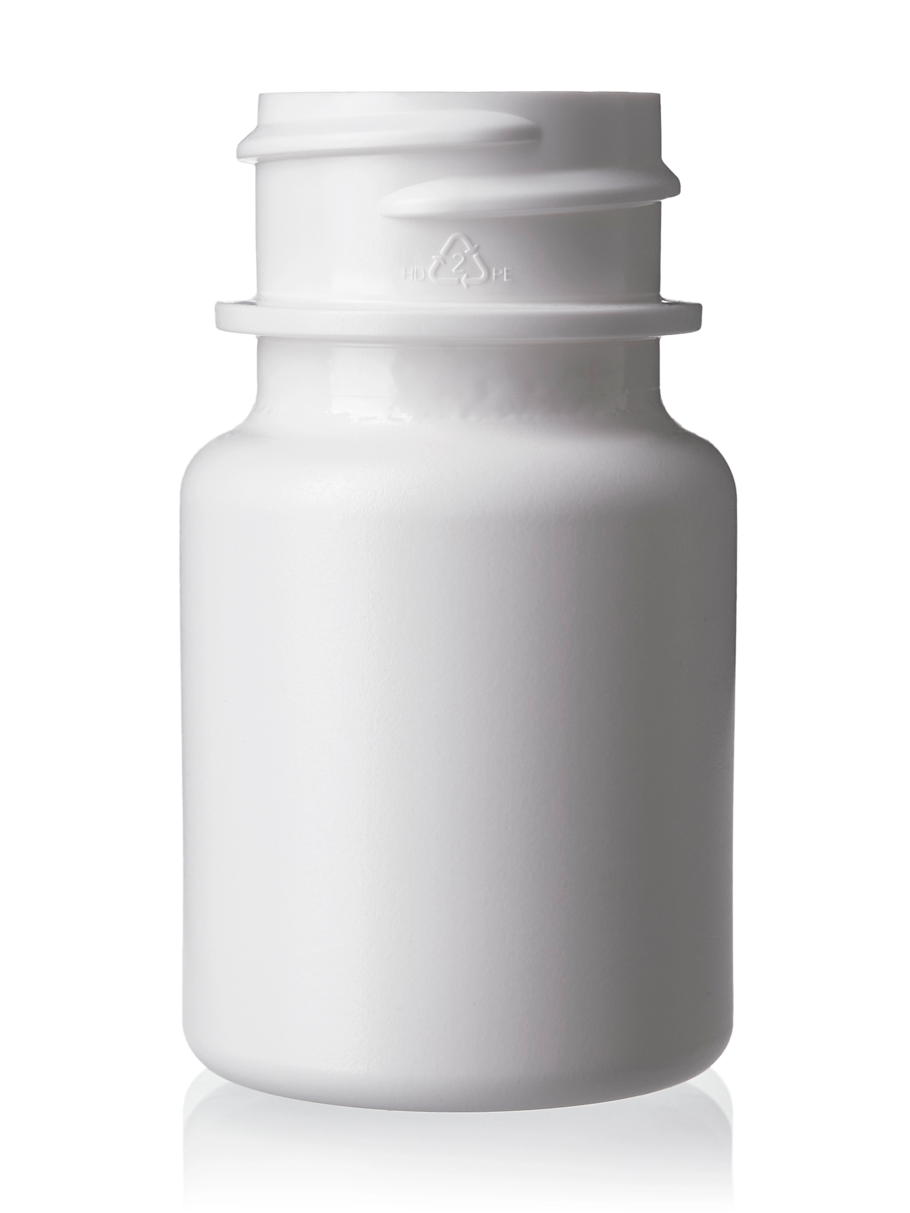 30 cc White HDPE Plastic Pill Packer Bottle – B17454WH