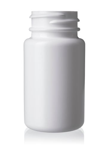 60 cc white HDPE plastic pill packer bottle with 33-400 neck finish