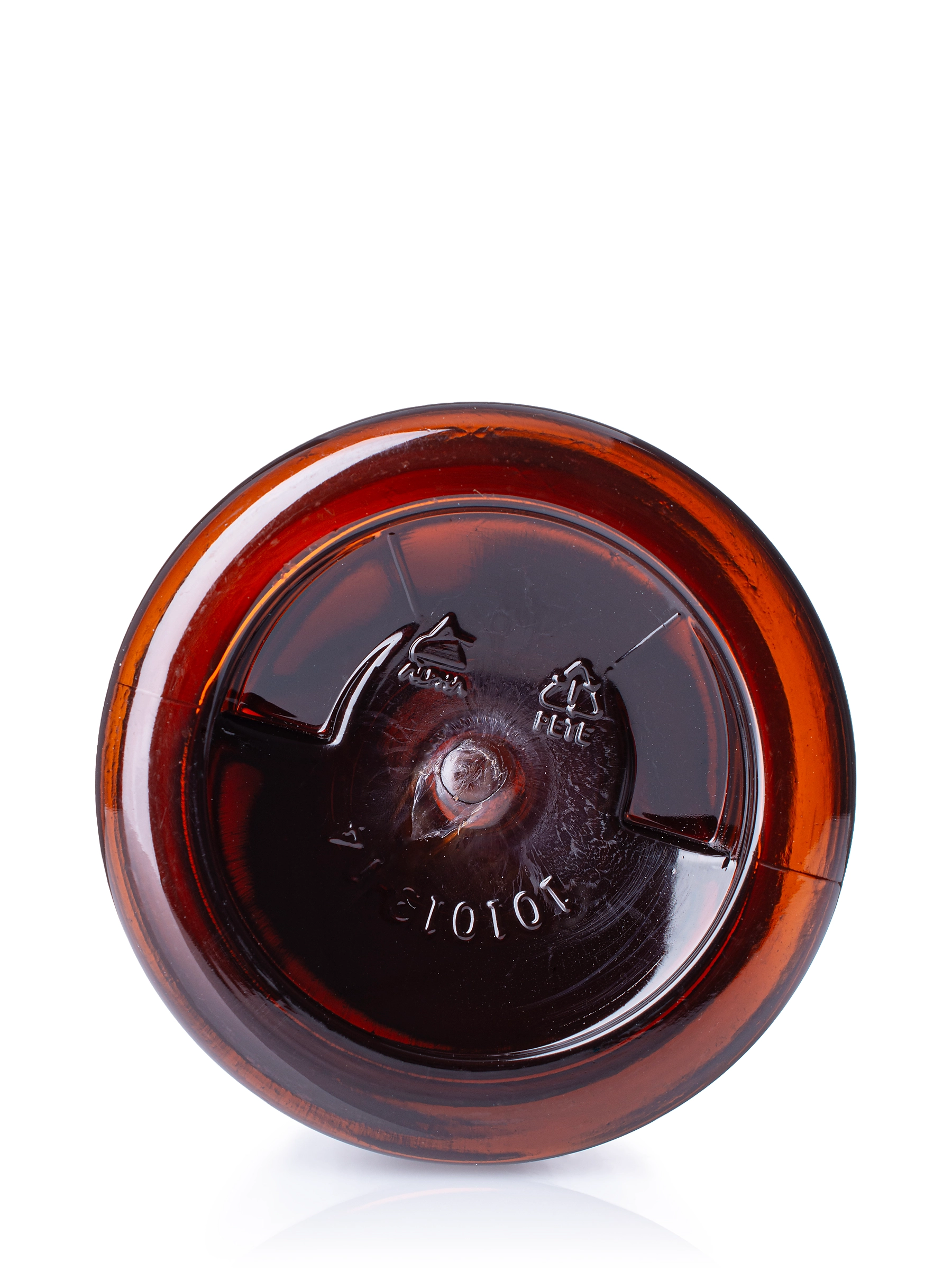 8 oz Amber PET Plastic Cylinder Round Bottle – B179AM