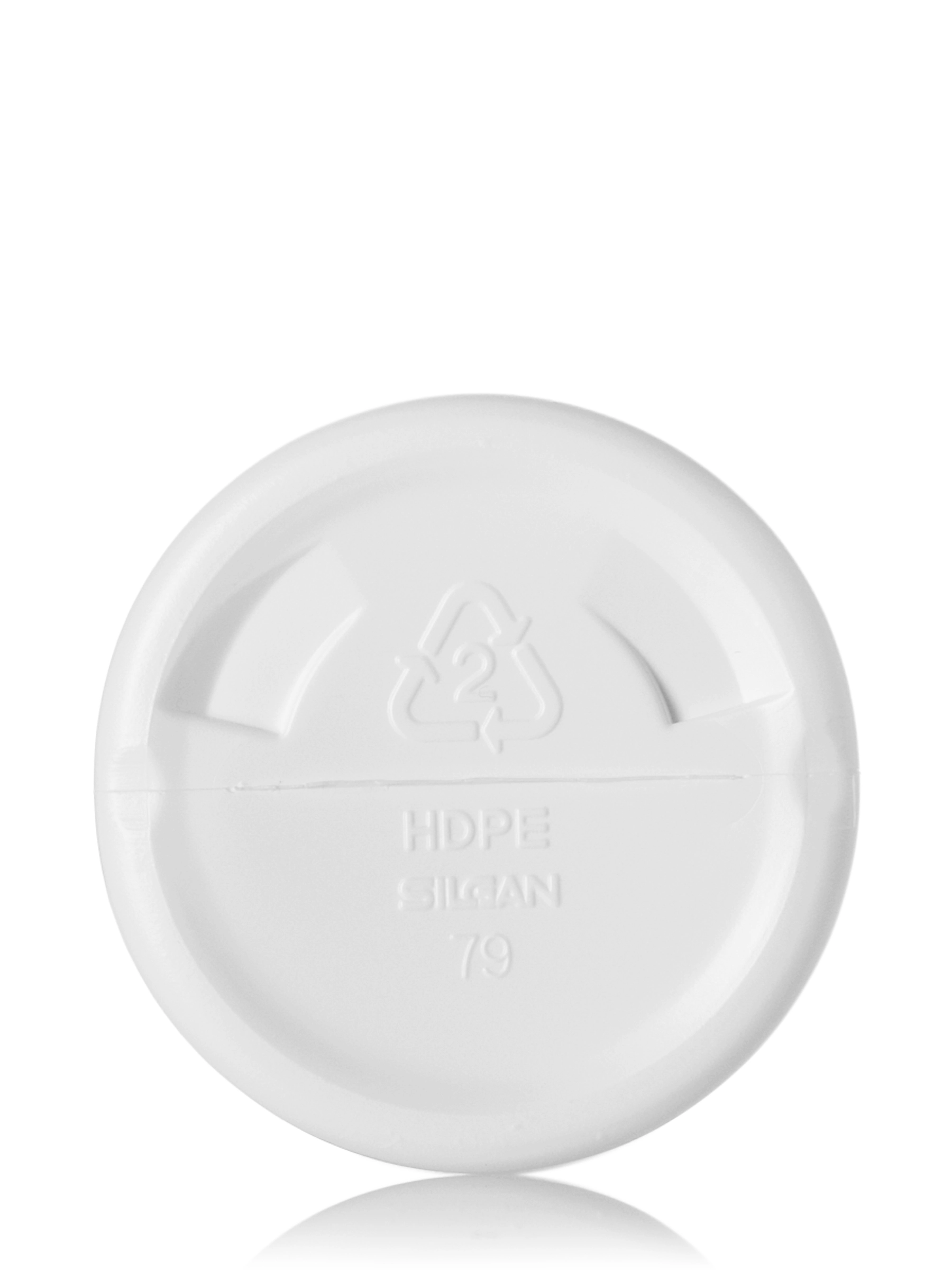 16 oz White HDPE Plastic Cylinder Round Bottle – B181WH