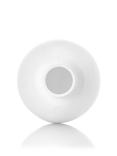 12 oz White HDPE Plastic Imperial Round Bottle – B186WH