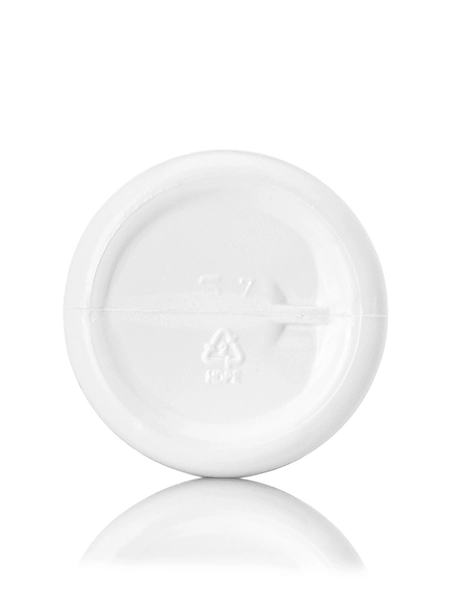 12 oz White HDPE Plastic Imperial Round Bottle – B186WH