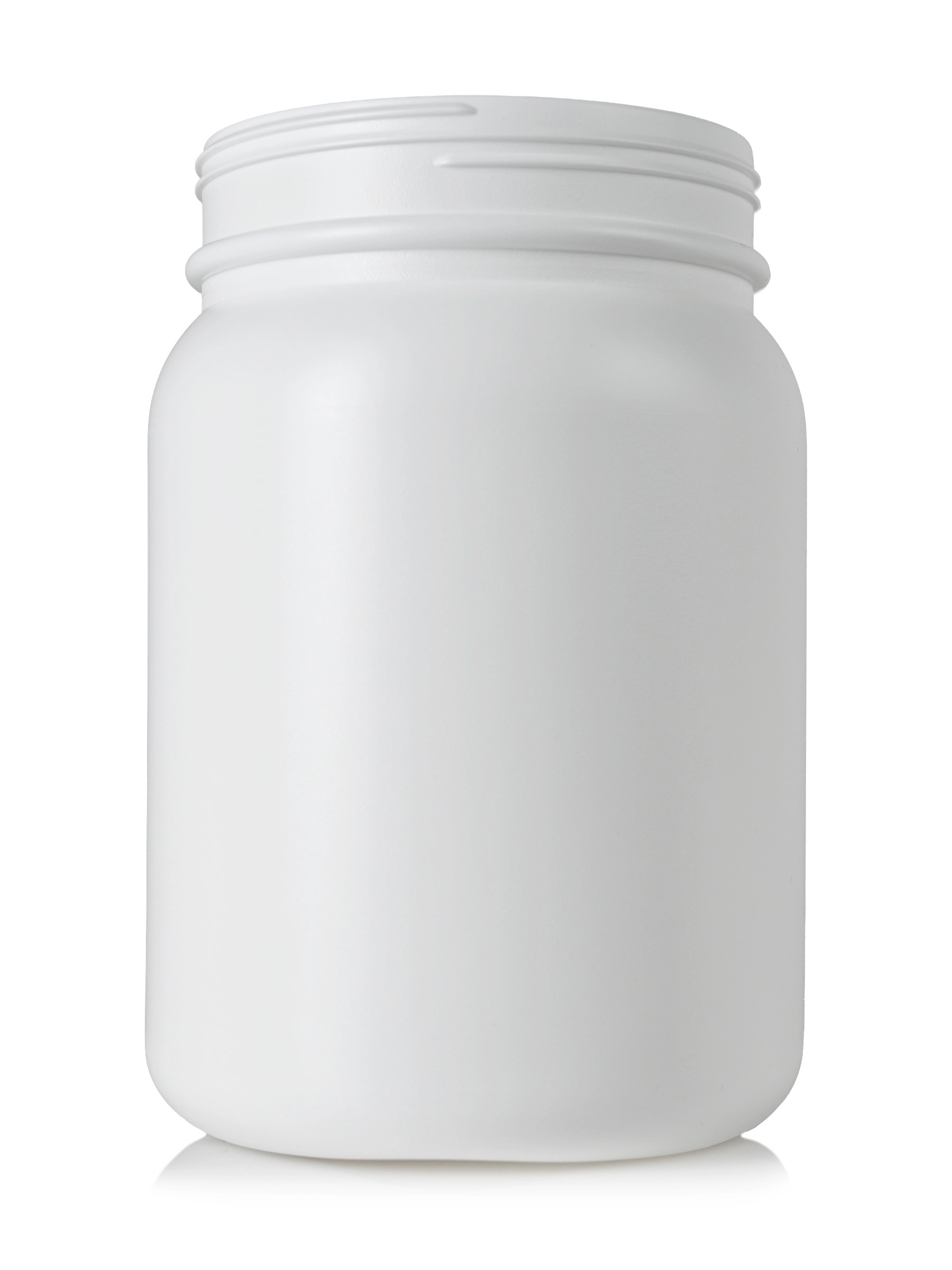 2500cc White HDPE Plastic Round Wide-Mouth Container – B18837WH