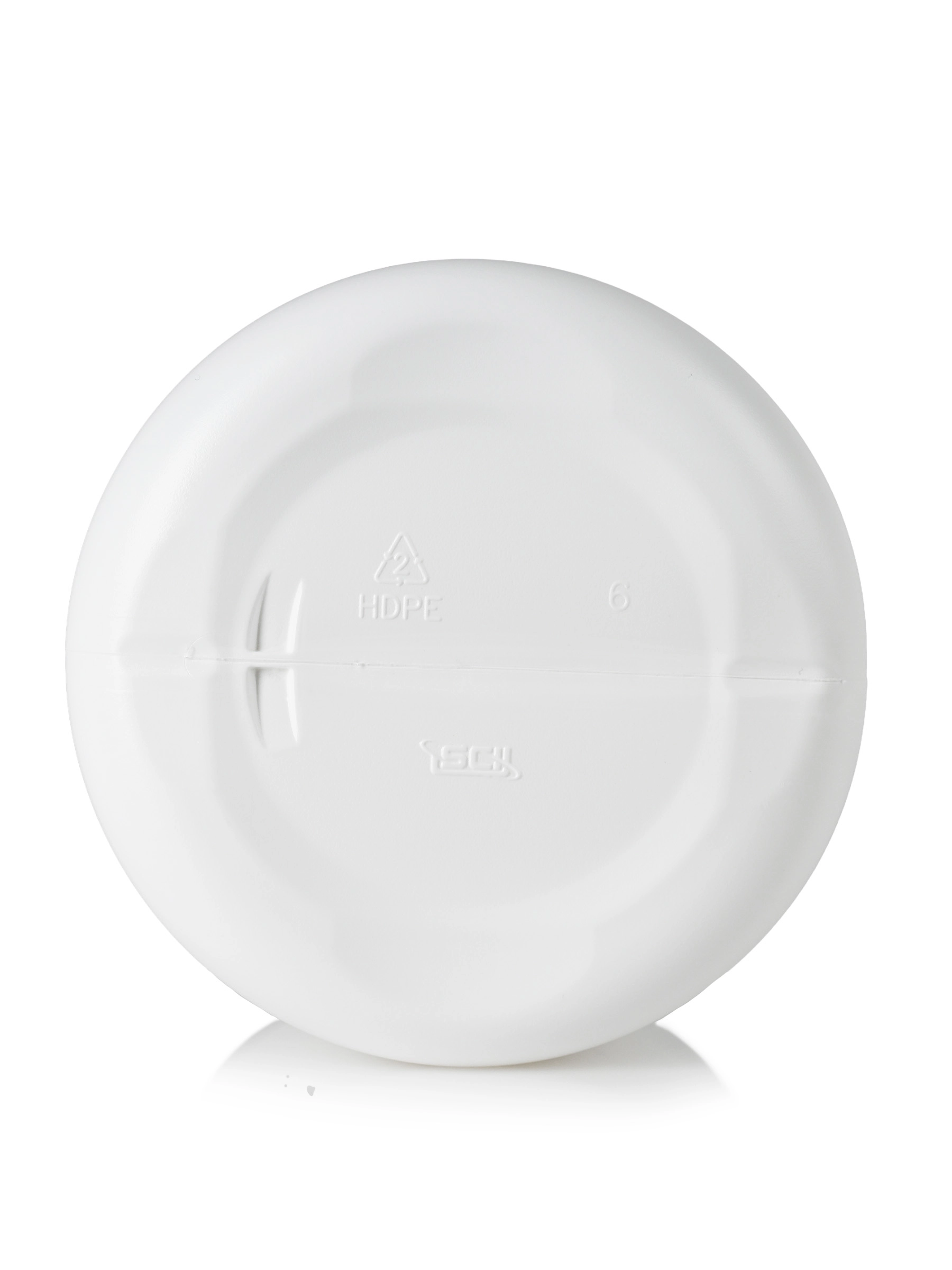 2500cc White HDPE Plastic Round Wide-Mouth Container – B18837WH
